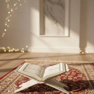 A wooden Quran stand