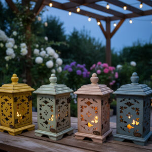 A wooden lantern