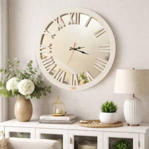 A clock with mirrors