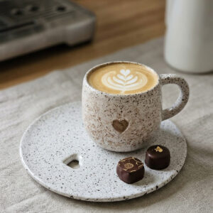 Pink Mini mug with a sweet heart
