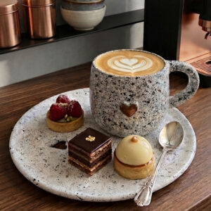 Blue Mini mug with a sweet heart