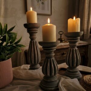 Wooden Candle Holders